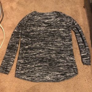 Black and white knit sweater